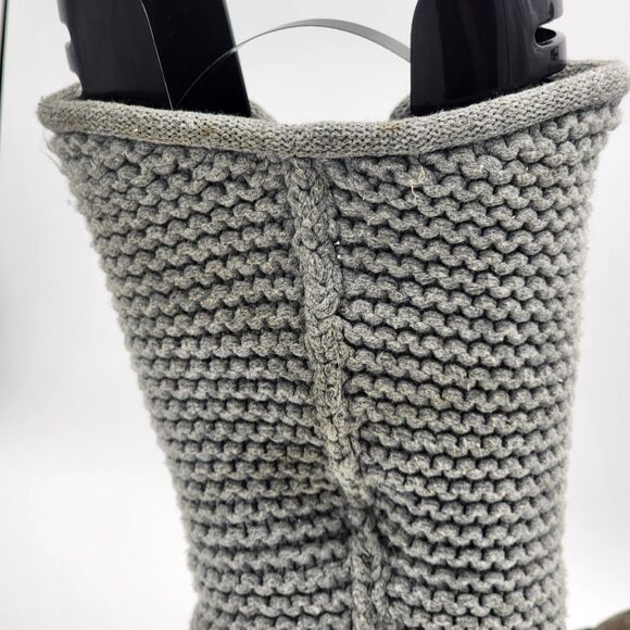 UGG Australia Shaina Knit Cuff Button Gray Slouch Boots in Size 8 - Picture 11 of 14